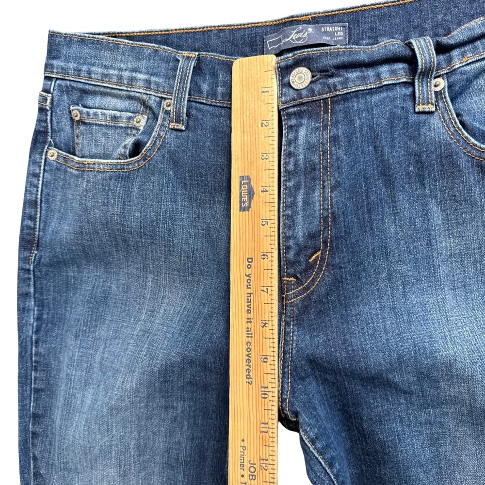 Levi's 505 Straight Leg Jeans Womens 14 Curvy Medium Wash Normcore Capsule Denim - Picture 10 of 13